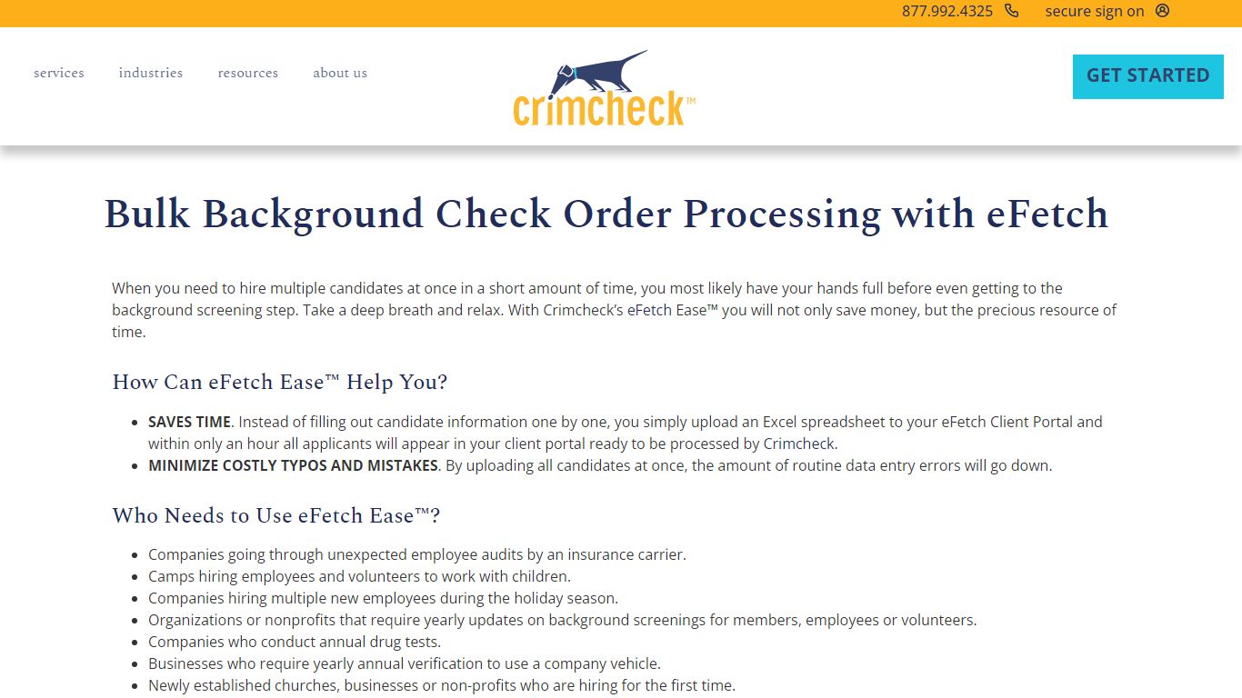 Bulk Background Check Order Processing | Crimcheck